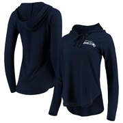 Add Seattle Seahawks Touch by Alyssa Milano Women's Soaring V-Neck Pullover Hoodie - College Navy To Your NFL Collection