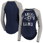 Add Los Angeles Rams Touch by Alyssa Milano Women's Waffle Raglan Long Sleeve T-Shirt - Navy/Gray To Your NFL Collection