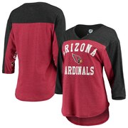 Add Arizona Cardinals Hands High Women's In the Zone 3/4-Sleeve V-Neck T-Shirt - Cardinal/Black To Your NFL Collection