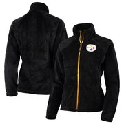 Add Pittsburgh Steelers G-III 4Her by Carl Banks Women's Field Goal Fleece Full-Zip Jacket - Black To Your NFL Collection