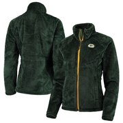 Add Green Bay Packers G-III 4Her by Carl Banks Women's Field Goal Fleece Full-Zip Jacket - Green To Your NFL Collection