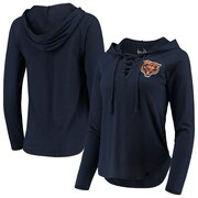 Add Chicago Bears Touch by Alyssa Milano Women's Soaring V-Neck Pullover Hoodie - Navy To Your NFL Collection