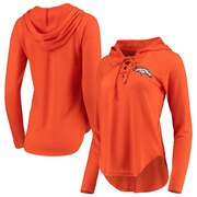 Add Denver Broncos Touch by Alyssa Milano Women's Soaring V-Neck Pullover Hoodie - Orange To Your NFL Collection