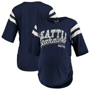 Add Seattle Seahawks Touch by Alyssa Milano Women's Maternity Touchdown Half-Sleeve T-Shirt - College Navy To Your NFL Collection