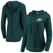 Add Philadelphia Eagles Touch by Alyssa Milano Women's Soaring V-Neck Pullover Hoodie - Midnight Green To Your NFL Collection