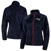 Add New England Patriots G-III 4Her by Carl Banks Women's Field Goal Fleece Full-Zip Jacket - Navy To Your NFL Collection