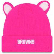 Add Cleveland Browns New Era Girls Toddler Cozy Cutie Cuffed Knit Hat - Pink To Your NFL Collection