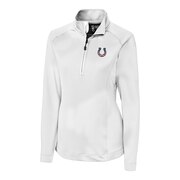 Add Indianapolis Colts Cutter & Buck Women's Americana Jackson Half-Zip Overknit Pullover Jacket - White To Your NFL Collection