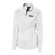 Add Pittsburgh Steelers Cutter & Buck Women's Americana Jackson Half-Zip Overknit Pullover Jacket - White To Your NFL Collection