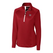 Add New York Giants Cutter & Buck Women's Americana Jackson Half-Zip Overknit Pullover Jacket - Red To Your NFL Collection