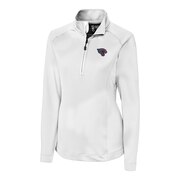 Add Jacksonville Jaguars Cutter & Buck Women's Americana Jackson Half-Zip Overknit Pullover Jacket - White To Your NFL Collection