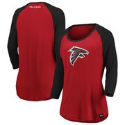 Add Atlanta Falcons Fanatics Branded Women's Time To Shine Raglan 3/4-Sleeve T-Shirt - Red/Black To Your NFL Collection