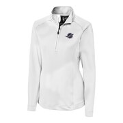 Add Miami Dolphins Cutter & Buck Women's Americana Jackson Half-Zip Overknit Pullover Jacket - White To Your NFL Collection