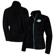 Add Miami Dolphins G-III 4Her by Carl Banks Women's Field Goal Fleece Full-Zip Jacket - Black To Your NFL Collection