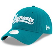 Add Jacksonville Jaguars New Era Women's Tail Sweep 9TWENTY Adjustable Hat - Teal To Your NFL Collection