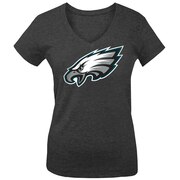 Add Philadelphia Eagles 5th & Ocean by New Era Girls Youth Basic Logo Tri-Blend V-Neck T-Shirt - Black To Your NFL Collection