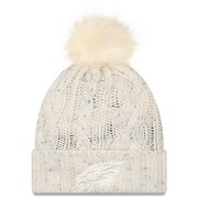 Add Philadelphia Eagles New Era Women's Cuffed Knit Hat with Fuzzy Pom - Cream To Your NFL Collection