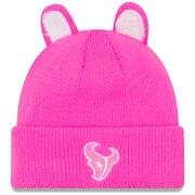 Add Houston Texans New Era Girls Toddler Cozy Cutie Cuffed Knit Hat - Pink To Your NFL Collection