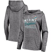 Add Miami Dolphins Majestic Women's Showtime Quick Out Pullover Hoodie - Gray To Your NFL Collection