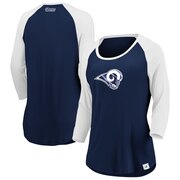 Add Los Angeles Rams Fanatics Branded Women's Time To Shine Raglan 3/4-Sleeve T-Shirt - Navy/White To Your NFL Collection