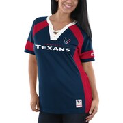 Add Houston Texans Majestic Women's Draft Me V-Neck T-Shirt - Navy/Red To Your NFL Collection