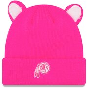 Add Washington Redskins New Era Girls Toddler Cozy Cutie Cuffed Knit Hat - Pink To Your NFL Collection