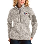 Add Houston Texans Antigua Women's Fortune Half-Zip Pullover Jacket - Oatmeal To Your NFL Collection