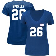 Add Saquon Barkley New York Giants Majestic Women's Plus Size Fair Catch Name & Number V-Neck T-Shirt - Royal To Your NFL Collection