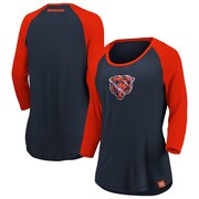 Add Chicago Bears Fanatics Branded Women's Time To Shine Raglan 3/4-Sleeve T-Shirt - Navy/Orange To Your NFL Collection