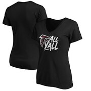 Add Atlanta Falcons NFL Pro Line by Fanatics Branded Women's Plus Size Falcons vs. All Y'all V-Neck T-Shirt - Black To Your NFL Collection