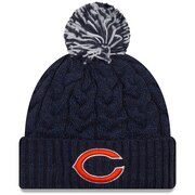 Add Chicago Bears New Era Women's Cozy Cable Cuffed Knit Hat - Navy To Your NFL Collection