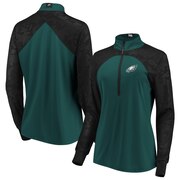 Order Philadelphia Eagles Fanatics Branded Women's Rookie Sensation Half-Zip Jacket - Midnight Green/Black at low prices.