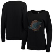 Add Miami Dolphins Cuce Women's Halfback Fleece Pullover Sweatshirt - Black To Your NFL Collection