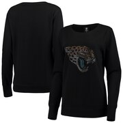 Add Jacksonville Jaguars Cuce Women's Halfback Fleece Pullover Sweatshirt - Black To Your NFL Collection