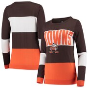 Add Cleveland Browns Women's Retro Colorblock Sweater - Brown To Your NFL Collection