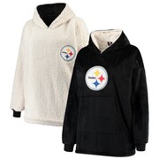 Add Pittsburgh Steelers Reversible Sherpa Hoodeez - Black/White To Your NFL Collection