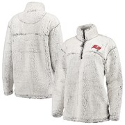 Add Tampa Bay Buccaneers G-III 4Her by Carl Banks Women's Sherpa Quarter-Zip Pullover Jacket - Gray To Your NFL Collection