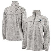Add Carolina Panthers G-III 4Her by Carl Banks Women's Sherpa Quarter-Zip Pullover Jacket - Gray To Your NFL Collection