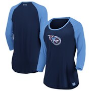 Add Tennessee Titans Fanatics Branded Women's Time To Shine Raglan 3/4-Sleeve T-Shirt - Navy/Light Blue To Your NFL Collection