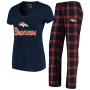 Add Denver Broncos Concepts Sport Women's Troupe V-Neck T-Shirt & Pants Sleep Set - Navy/Orange To Your NFL Collection