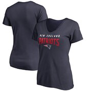 Add New England Patriots NFL Pro Line by Fanatics Branded Women's Engage Arch V-Neck T-Shirt - Navy To Your NFL Collection