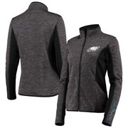 Add Philadelphia Eagles G-III 4Her by Carl Banks Women's Defense Space Dye Full-Zip Jacket – Black To Your NFL Collection