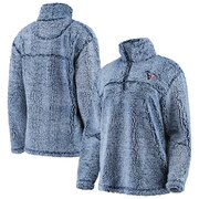 Add Houston Texans G-III 4Her by Carl Banks Women's Sherpa Quarter-Zip Pullover Jacket - Gray To Your NFL Collection