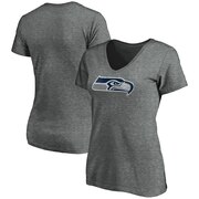 Add Seattle Seahawks Majestic Women's Showtime My Favorite Team V-Neck T-Shirt - Heathered Gray To Your NFL Collection