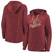 Add Washington Redskins NFL Pro Line by Fanatics Branded Women's Faded Script Raglan Pullover Hoodie - Heathered Burgundy To Your NFL Collection