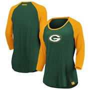 Add Green Bay Packers Fanatics Branded Women's Time To Shine Raglan 3/4-Sleeve T-Shirt - Green/Gold To Your NFL Collection