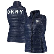 Add Chicago Bears DKNY Sport Women's Harper Quilted Full-Zip Vest - Navy To Your NFL Collection