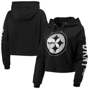 Add Pittsburgh Steelers DKNY Sport Women's Lydia Pullover Hoodie – Black To Your NFL Collection