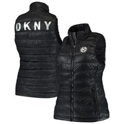 Add Pittsburgh Steelers DKNY Sport Women's Harper Quilted Full-Zip Vest - Black To Your NFL Collection