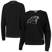 Add Carolina Panthers DKNY Sport Women's Lauren Mesh Raglan Long Sleeve T-Shirt - Black To Your NFL Collection